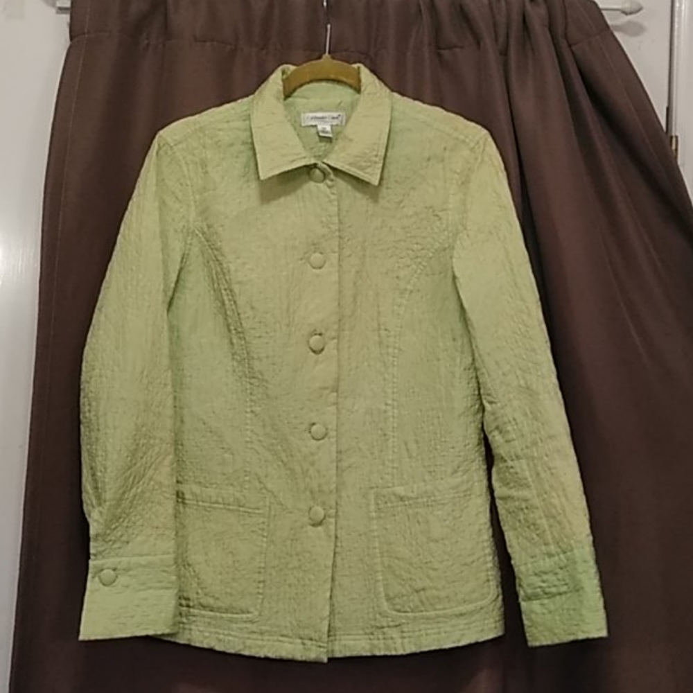 Coldwater Creek Quilted Silk Jacket PM